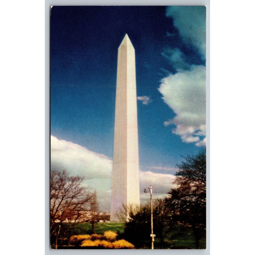 Vintage Washington Monument Postcard DC Mirro-Krome H.S. Crocker WN-4 Unused